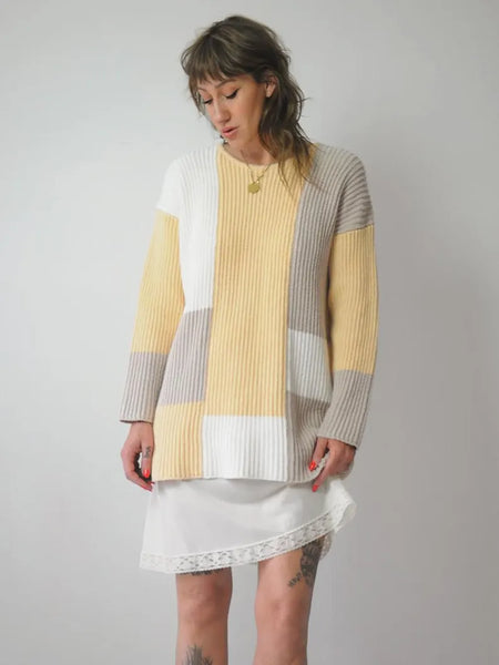 Ribbed Colorblock Sweater
