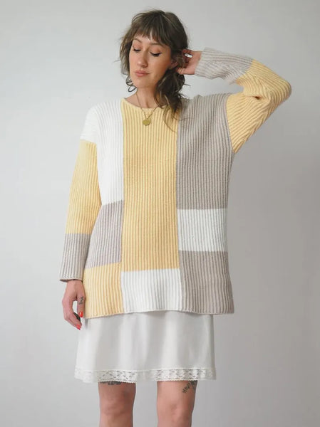 Ribbed Colorblock Sweater