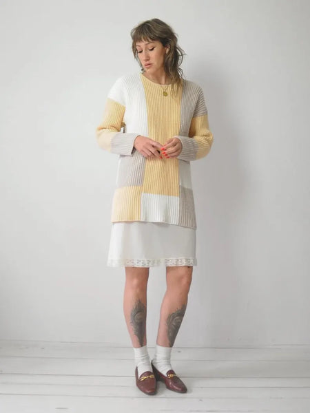 Ribbed Colorblock Sweater
