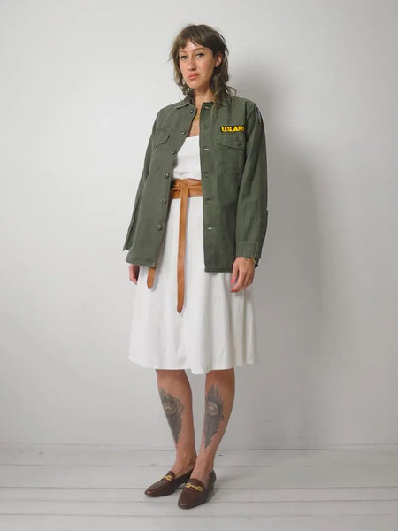 1970's OG-107 Patched Military Shirt