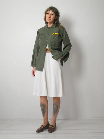 1970's OG-107 Patched Military Shirt