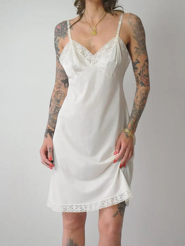1970's Ivory Lace Slip