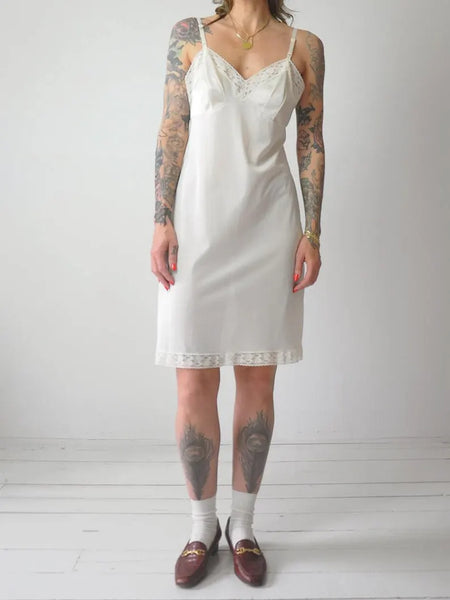 1970's Ivory Lace Slip