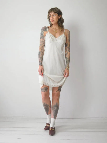 1970's Ivory Lace Slip