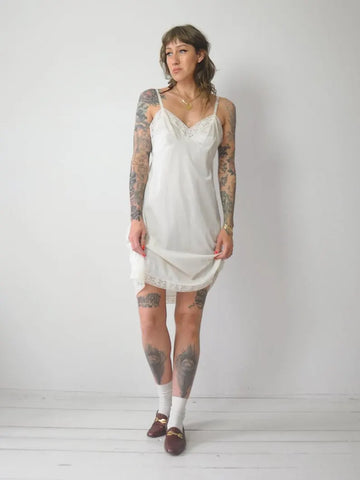 1970's Ivory Lace Slip