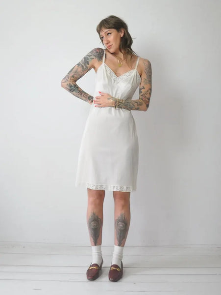 1970's Ivory Lace Slip
