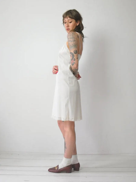 1970's Ivory Lace Slip