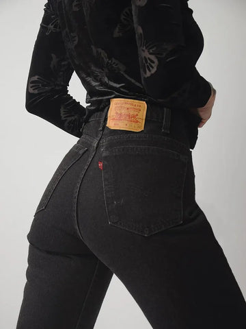 Levi's 505 Overdyed Black Jeans 33x28