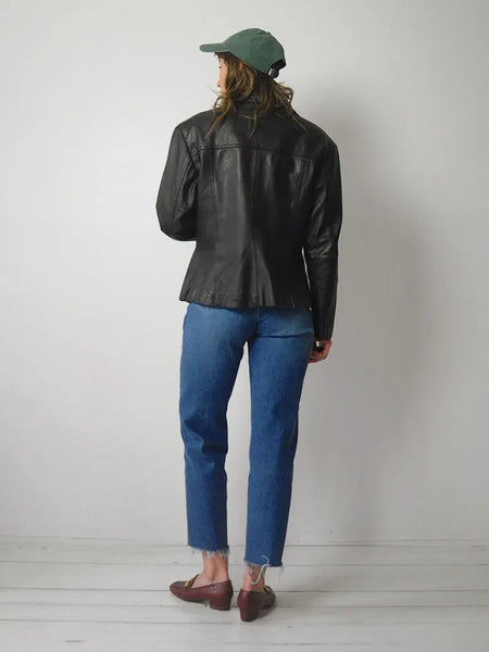 1990's Leather Cafe Racer Bomber