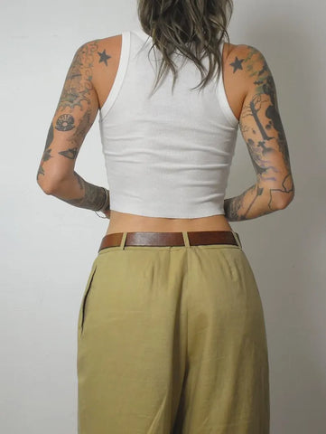 1980's Oversized Linen Pants
