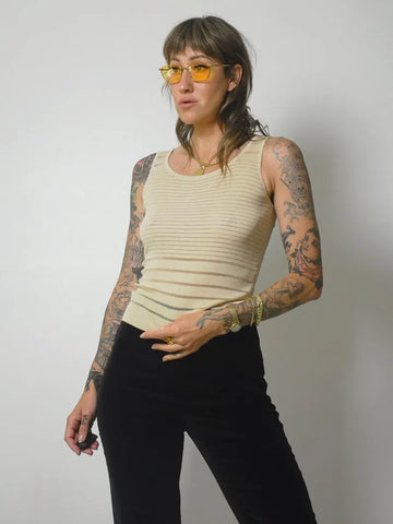 90's Striped Mesh Tank