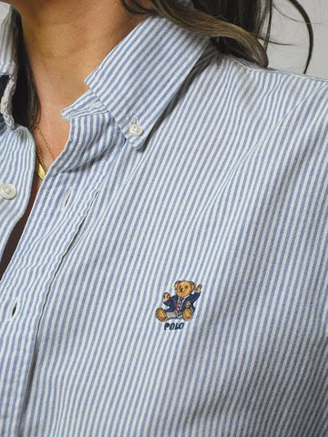 Chambray Ralph Lauren Polo Bear Shirt