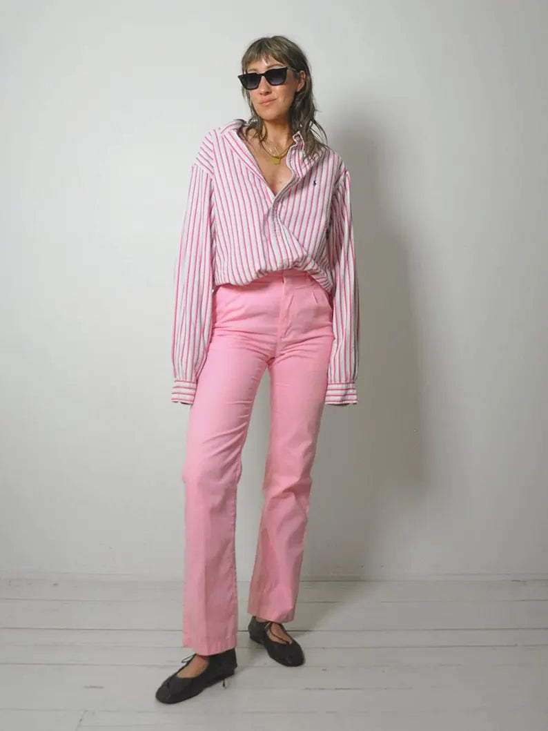 1980's Pink Pleated Pants 28x31
