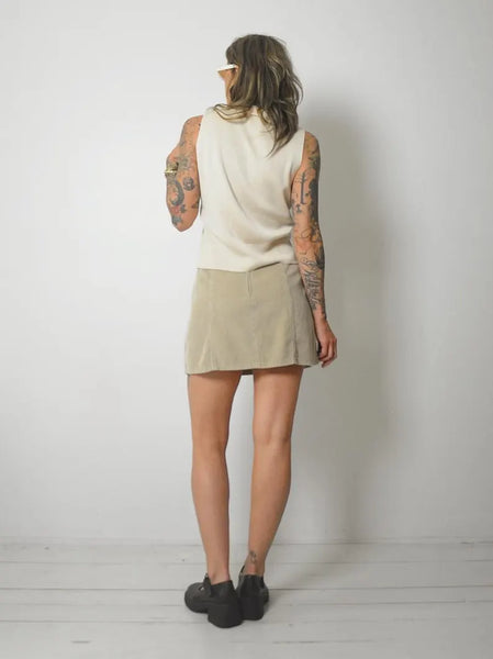 90's Wide Wale Corduroy Mini Skirt