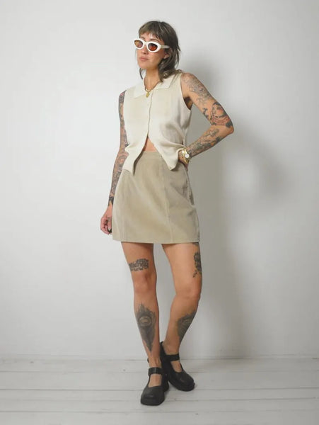 90's Wide Wale Corduroy Mini Skirt