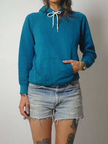 1980's Tultex Blank Hoodie Sweatshirt