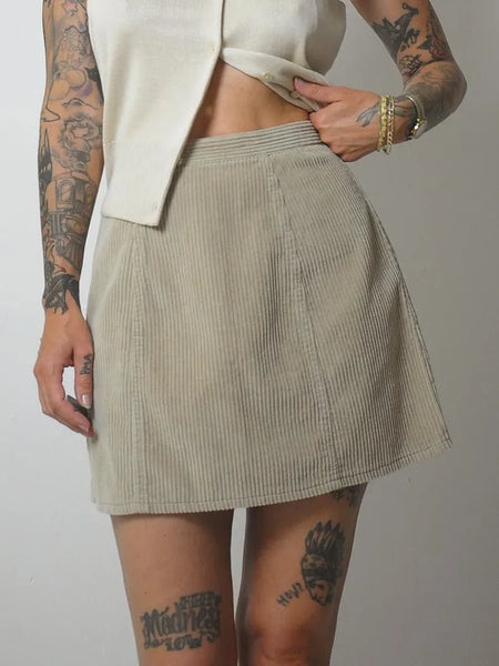 90's Wide Wale Corduroy Mini Skirt