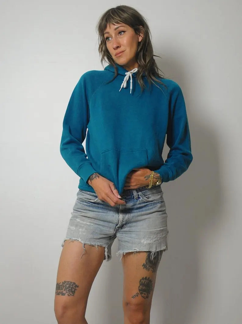 1980's Tultex Blank Hoodie Sweatshirt