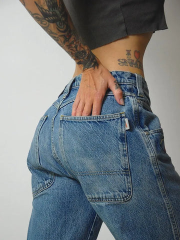 90's Wide Leg Slouchy Jeans 31x32