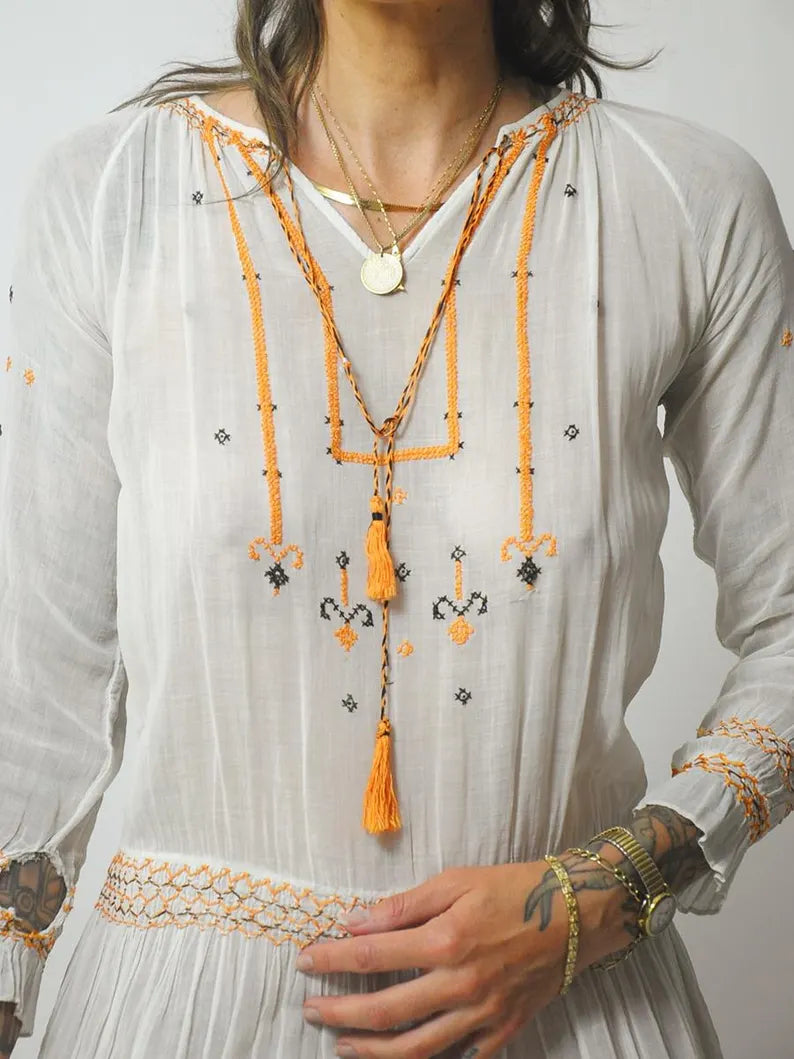 1920's Hungarian Embroidered Dress