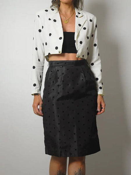 Polka Dot 2 Piece Skirt Set