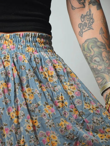 90's Floral Wide Leg Trousers