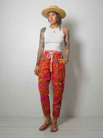 1960's/70's Embroidered Floral Pants