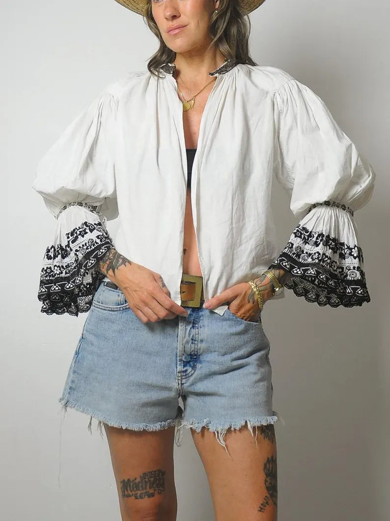 1930's Romanian Ruffle Blouse