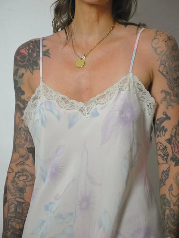 y2k Pastel Floral Slip Dress