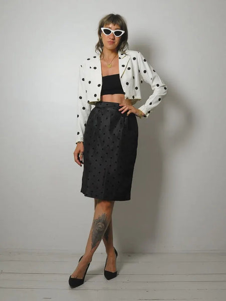 Polka Dot 2 Piece Skirt Set