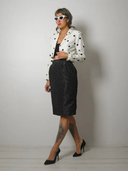 Polka Dot 2 Piece Skirt Set