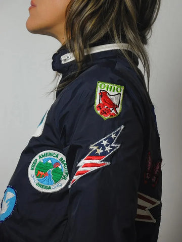 1970's Patched Nylon Jacket