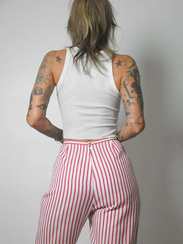 1960's Striped Flared Pants