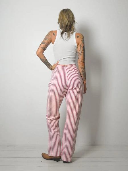 1960's Striped Flared Pants