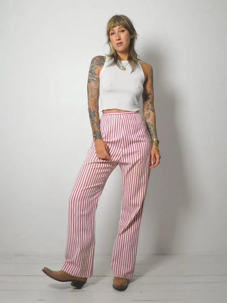 1960's Striped Flared Pants