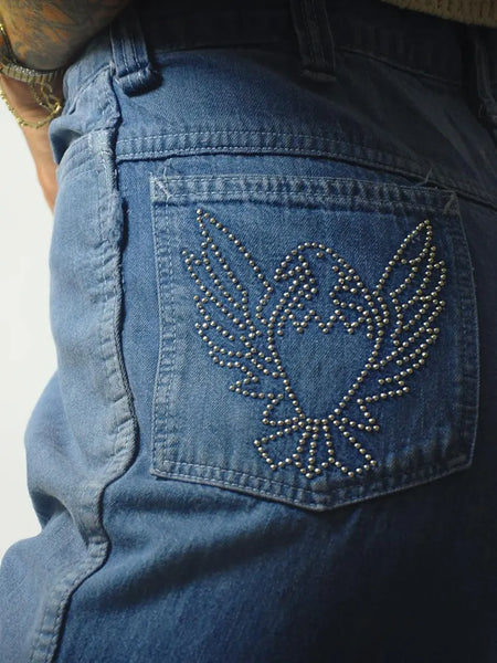 1970's Studded Pocket Jeans 34x39