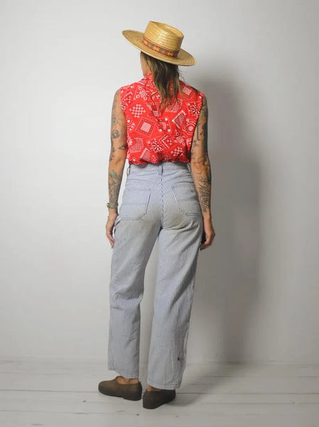 1950's Bandana Print Blouse