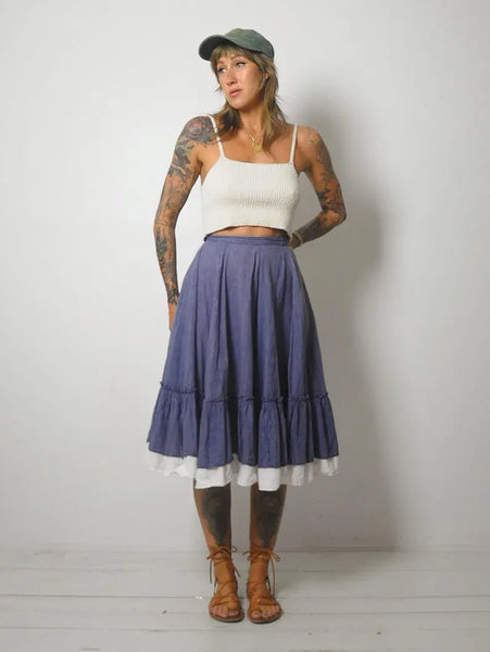 1970's Full Circle Cotton Skirt