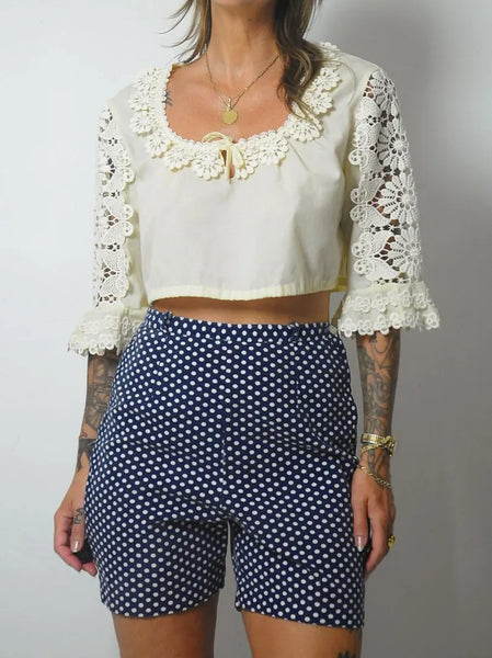 1970's German Lace Dirndl Blouse