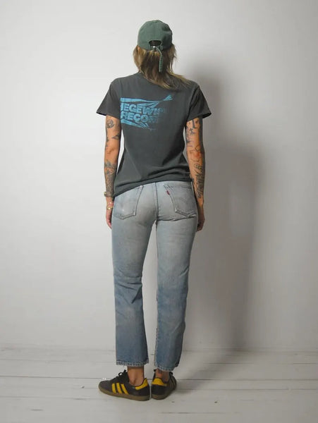 1980's Night Rock Radio Faded Tee