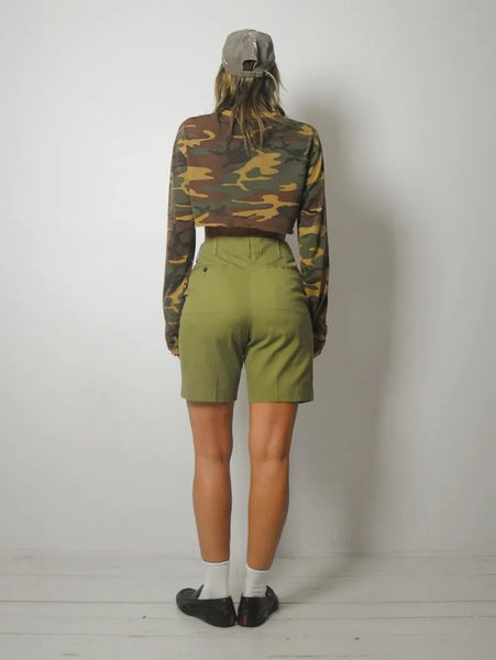 1980's Cropped Camo Longsleeve