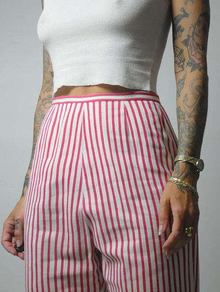1960's Striped Flared Pants