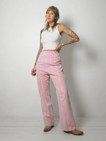 1960's Striped Flared Pants