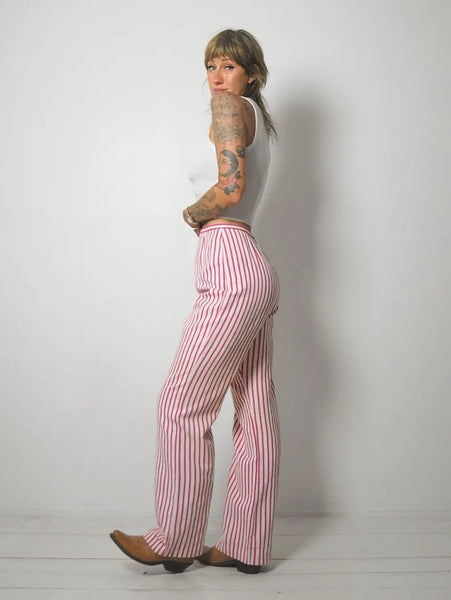 1960's Striped Flared Pants