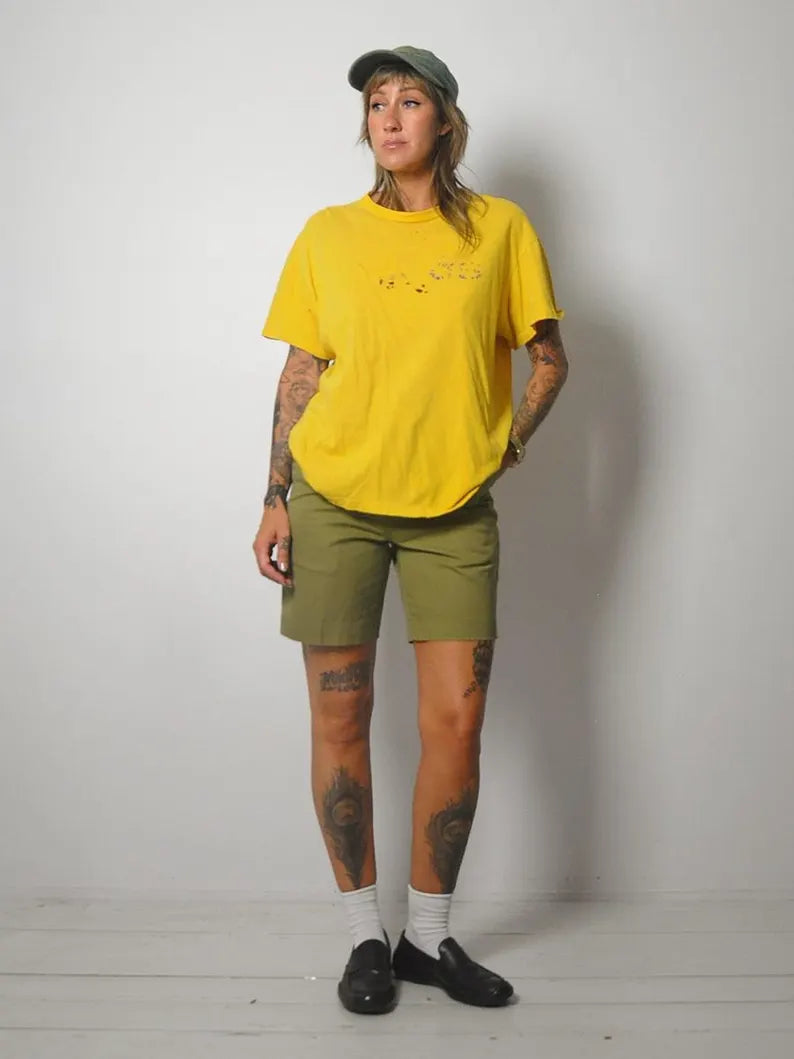 80's Golden Holey Faded Adidas Tee