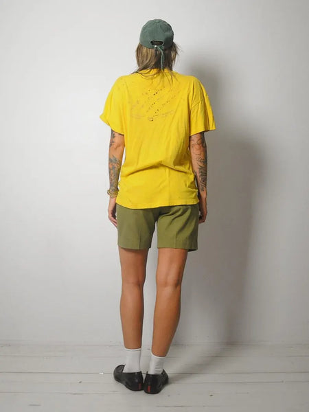 80's Golden Holey Faded Adidas Tee