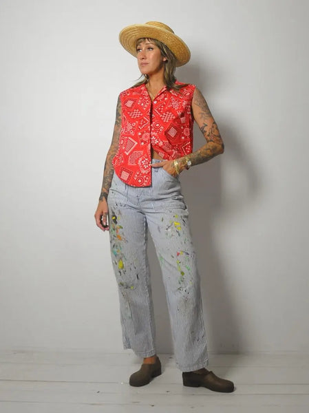 1950's Bandana Print Blouse
