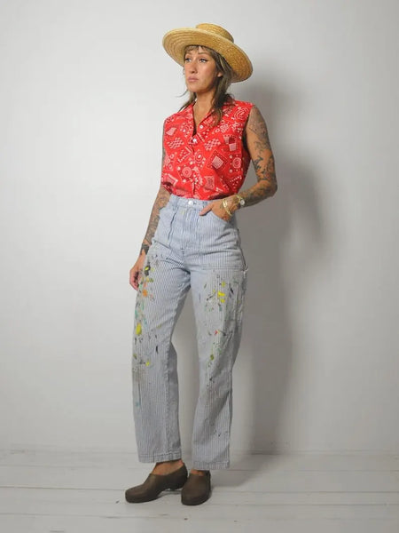 1950's Bandana Print Blouse