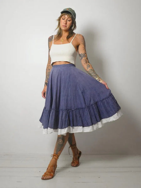1970's Full Circle Cotton Skirt