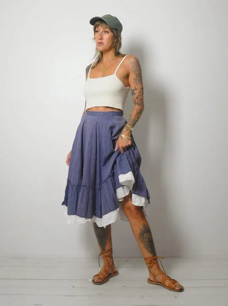 1970's Full Circle Cotton Skirt